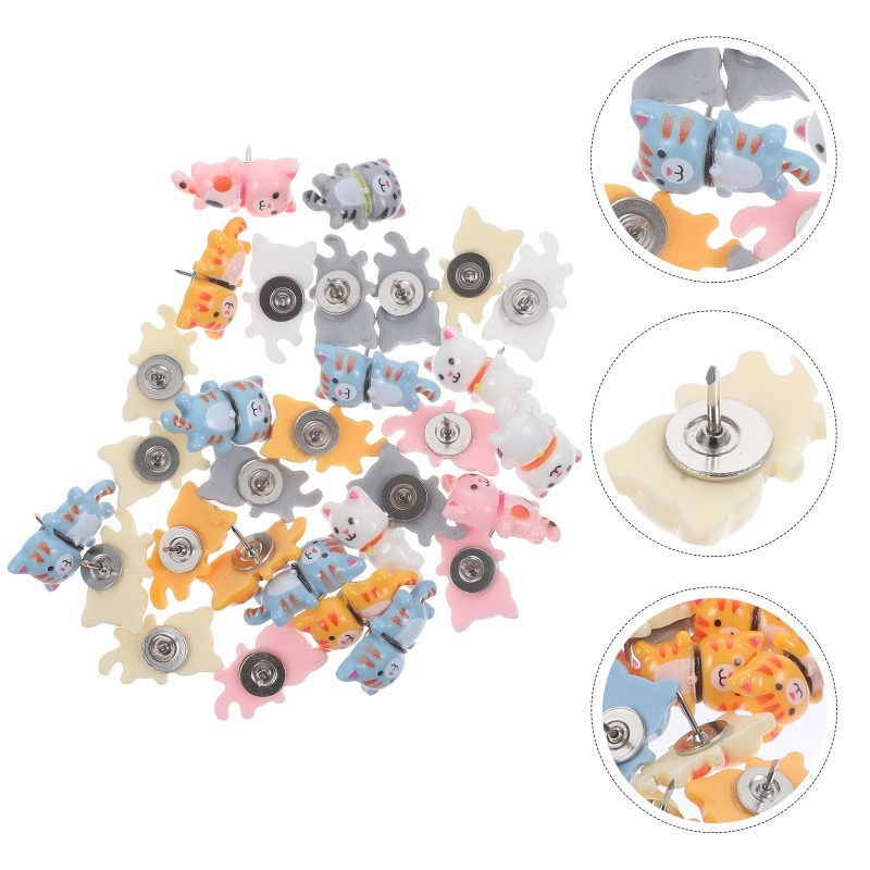 20Pcs Cute Resin Cat Push Pins - Home Office Image review and price