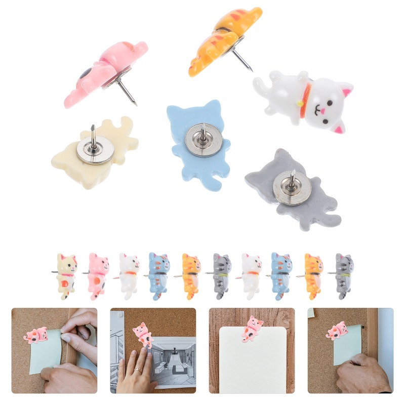 20Pcs Cute Resin Cat Push Pins - Home Office Image review and price