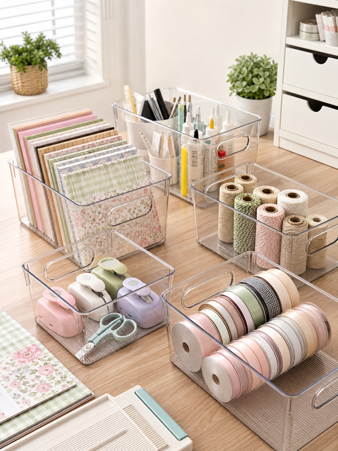 8-Pack Clear Storage Bins with - Home Office Setup review and price