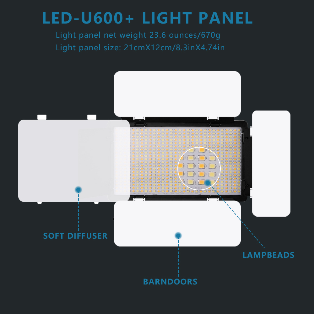 U800 RGB Photo Light LED Photo - Zoom Lighting Kit review and price