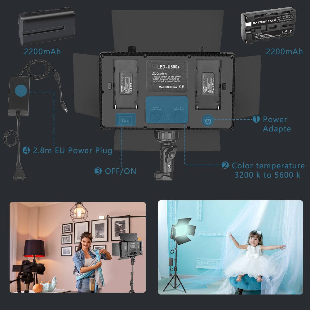 U800 RGB Photo Light LED Photo - Zoom Lighting Kit review and price