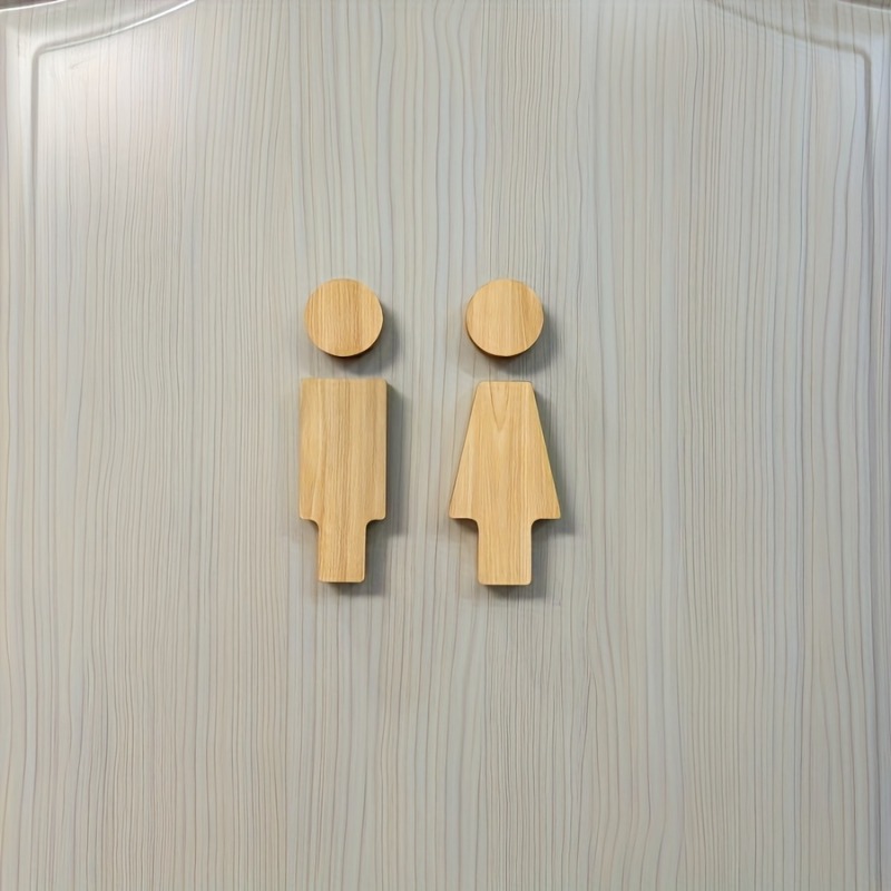 2PCS Wooden Bathroom Sign for  - Home Office Setup review and price