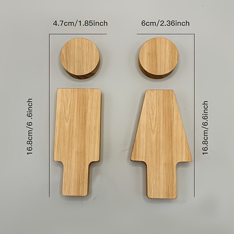 2PCS Wooden Bathroom Sign for  - Home Office Setup review and price
