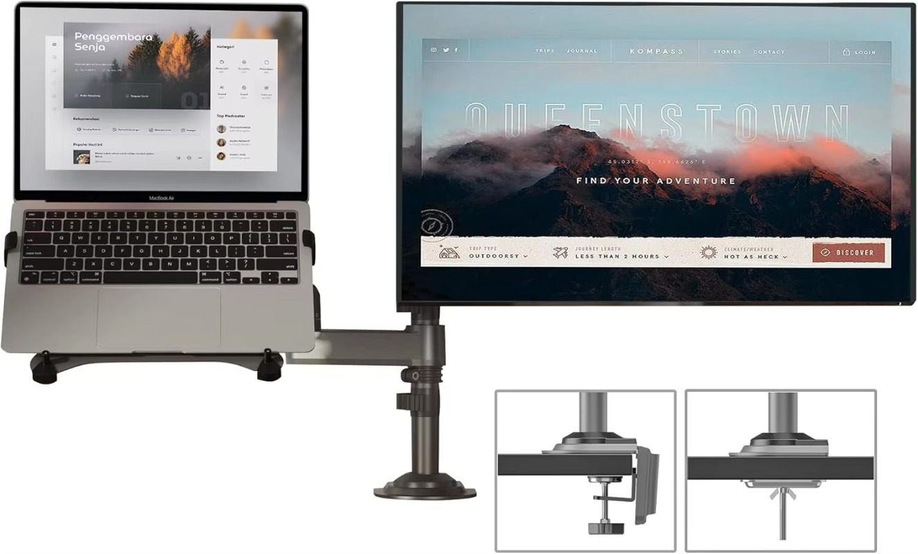 Dual Arm 2 in 1 Combo Laptop M - Monitor Arm Dual review and price