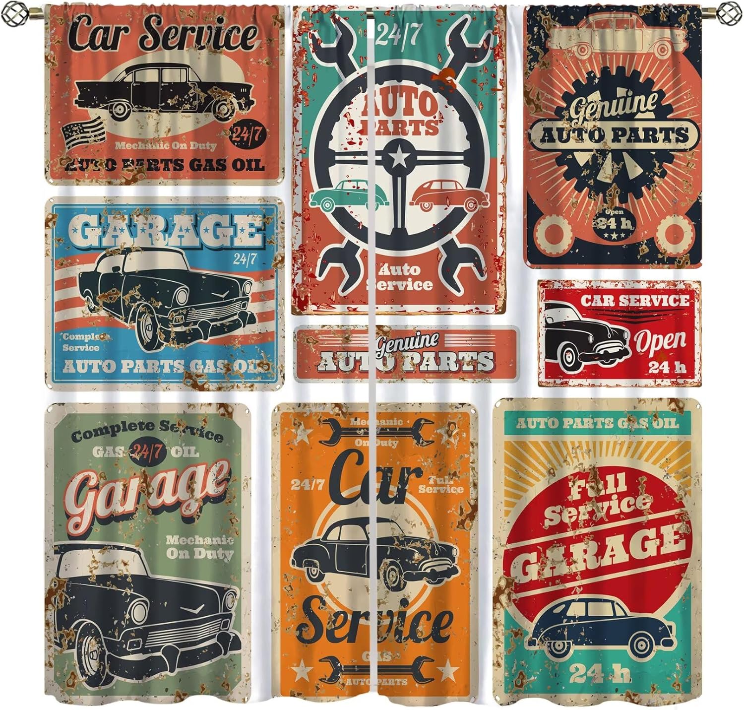 Garage Curtains, Vintage Man D - Home Office Shed review and price