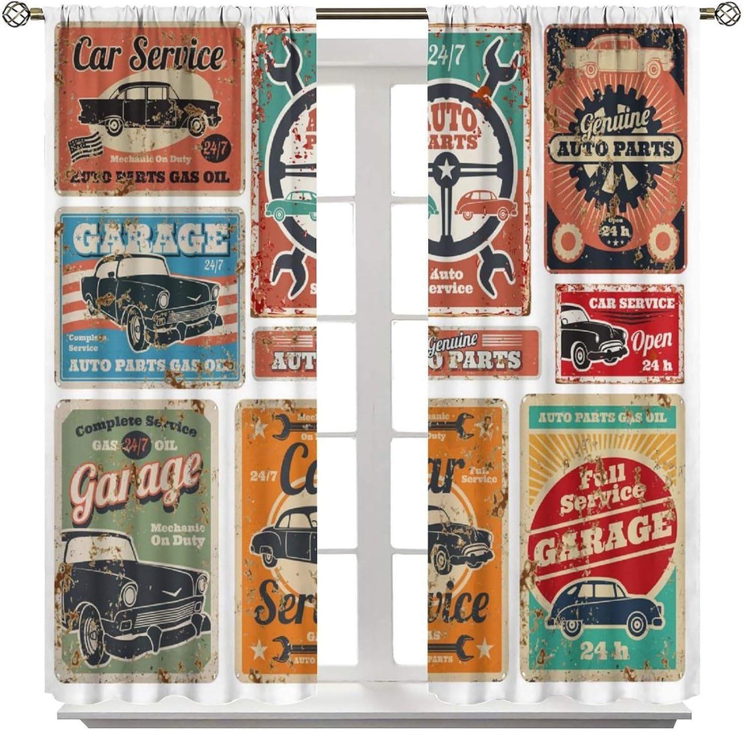 Garage Curtains, Vintage Man D - Home Office Shed review and price