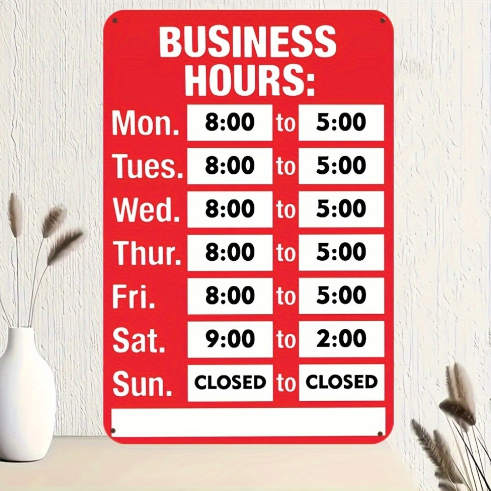 Vintage Metal Business Hours S - Home Office Hours review and price