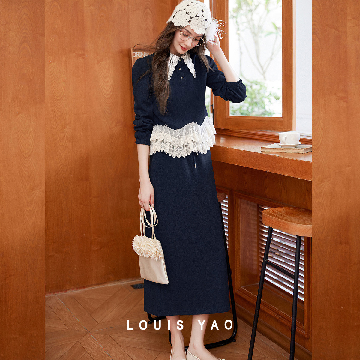 LOUIS YAO Lace Color Contrast  - Home Office For Two review and price
