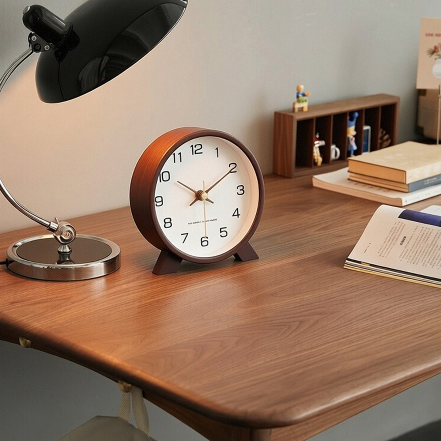 Solid Wood Shelf Clock Silent  - Home Office Hours review and price