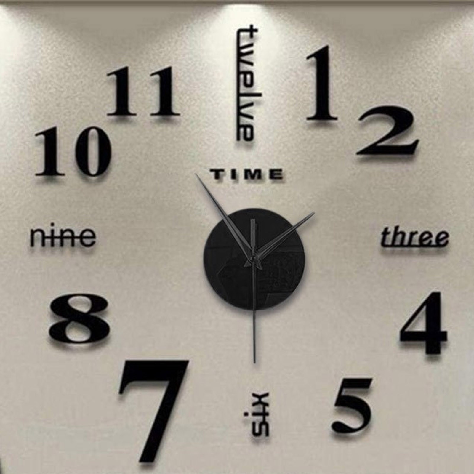 Frameless Diy Wall Mute Clock  - Home Office Hours review and price