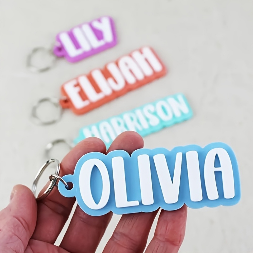 Custom Double Layer Name Keych - Home Office Image review and price
