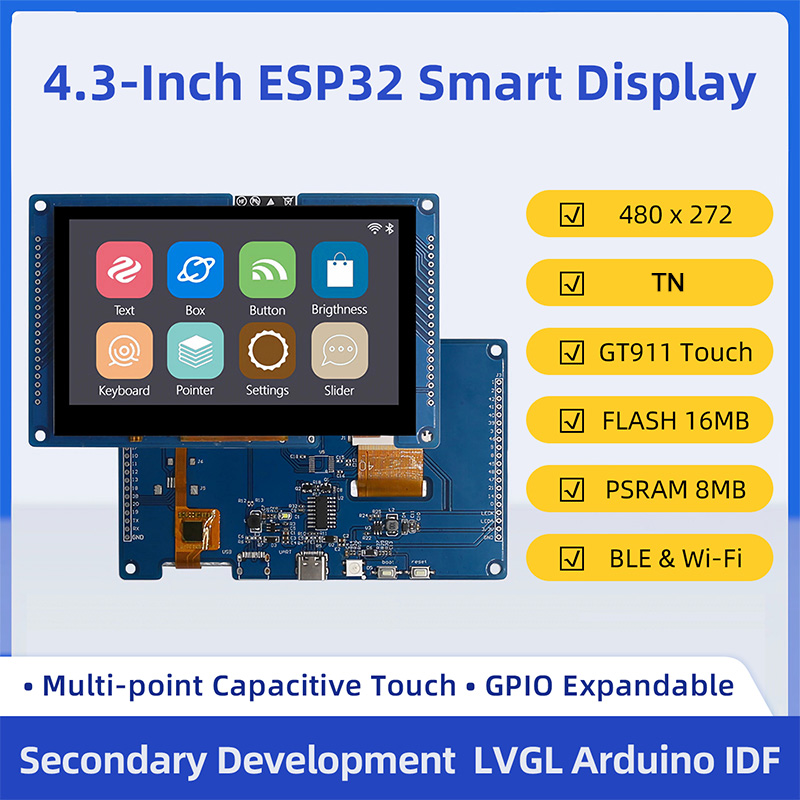 ESP32 S3 4.3 Inch 480*272 Capa - Monitor Arm Dual review and price