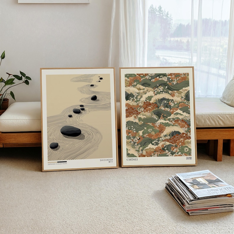 2pcs Japandi Zen Canvas Wall A - Home Office For Two review and price