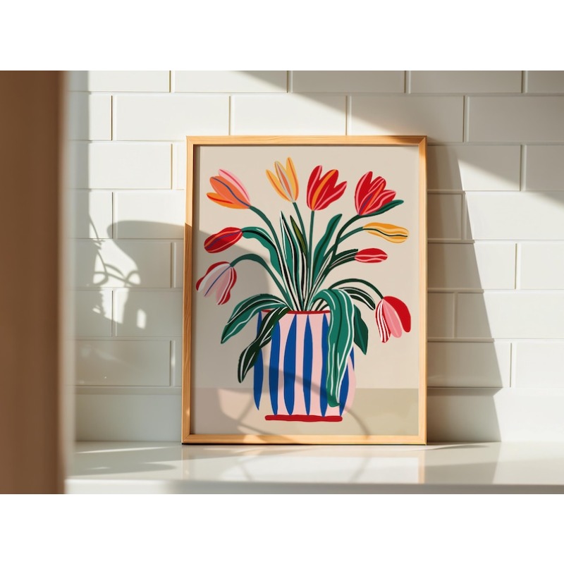 2pcs Tulip Flowers Canvas Wall - Home Office For Two review and price