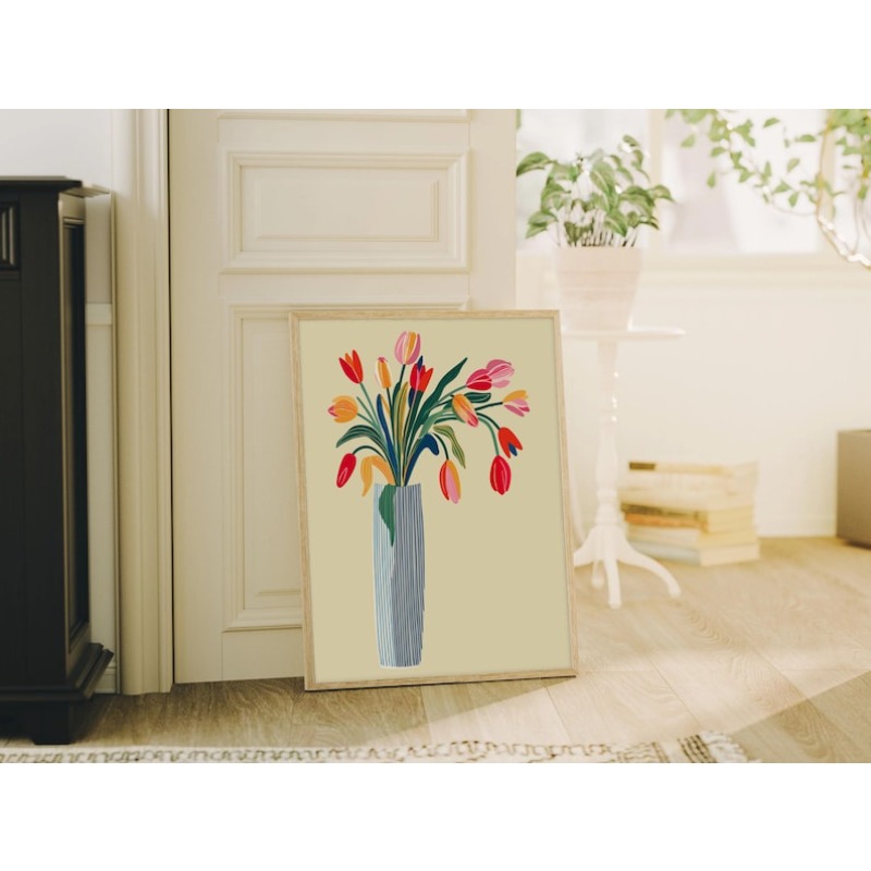2pcs Tulip Flowers Canvas Wall - Home Office For Two review and price