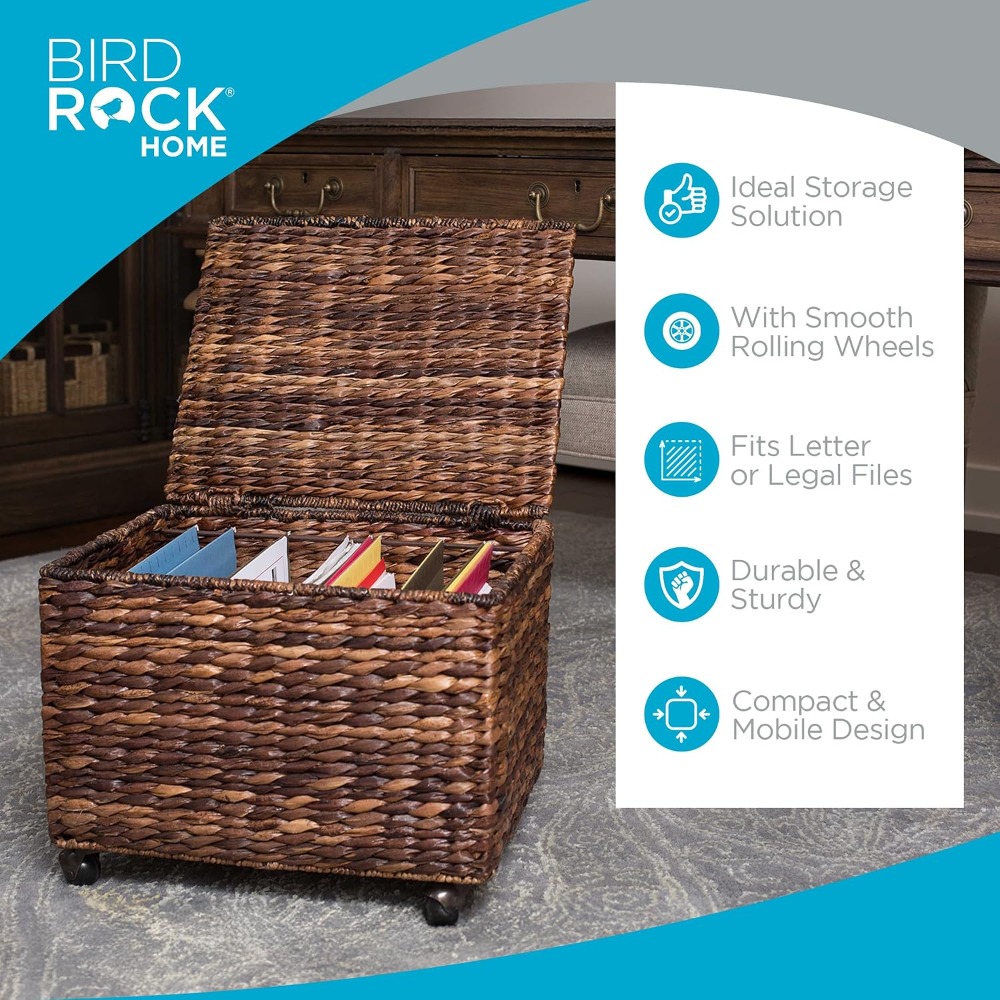 Handwoven Rolling File Cabinet - Home Office Image review and price